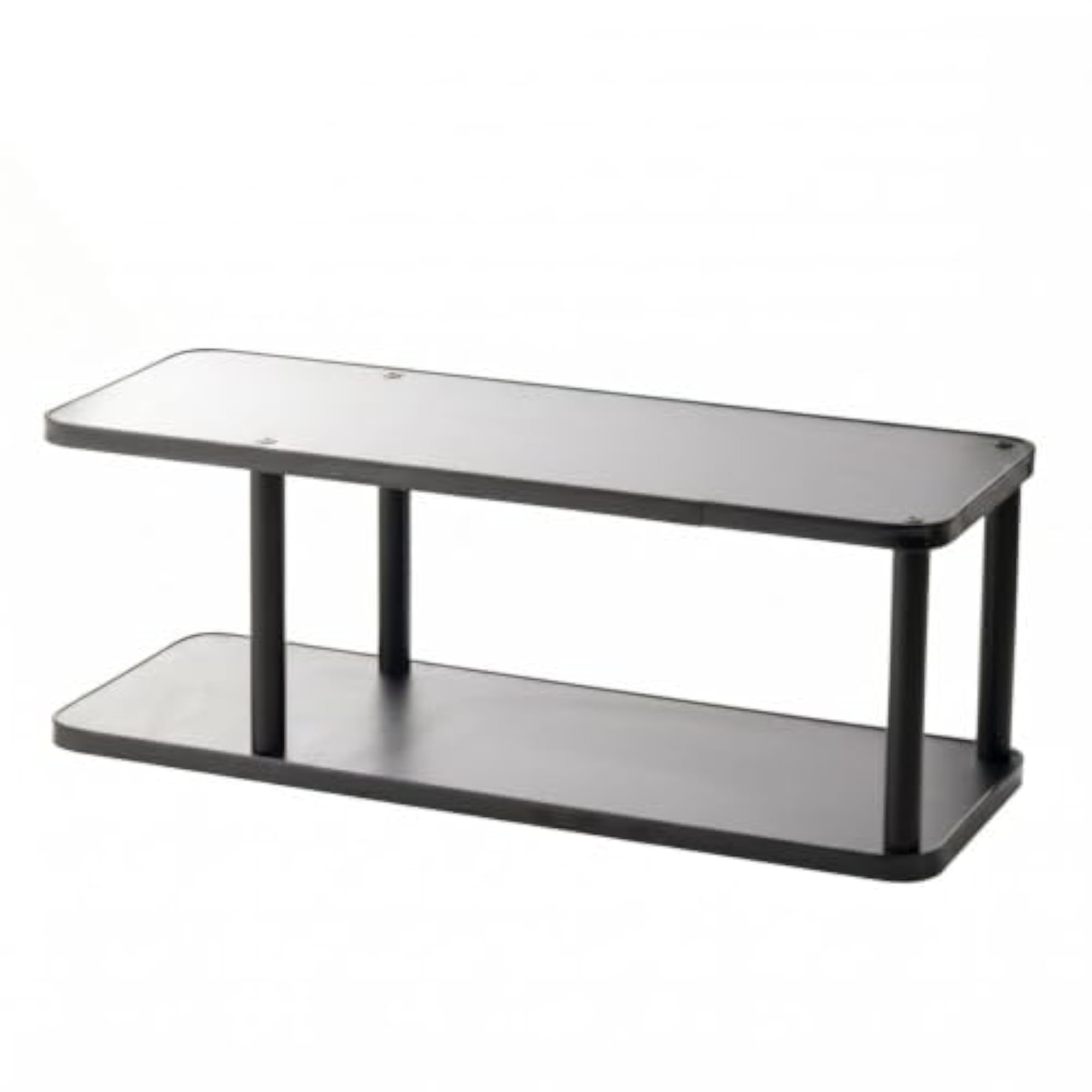 Minimalist Desktop Storage Shelf, Black Two-Tier Rack