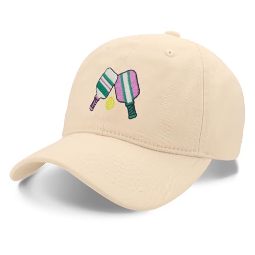 XIAOSLMP Pickleball Gifts for Women Men Pickleball Hat Adjustable Embroidered Letters Cotton Baseball Cap