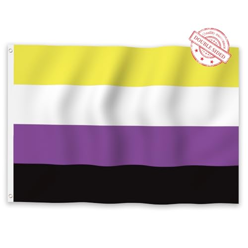Drapeau Extérieur Grand Format Aoihrraan 180x300 cm Drapeau Arc en Ciel Double Face