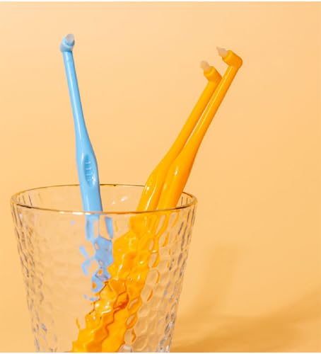 Vonmerie 2 Stück Tuft Zahnbürste, Einbüschelbürste Kleine Zahnbürste Getuftet Weich Büschelzahnbürste Trimm Single Interdental Zwischenraum Bürste(Rosa) – Bild 8