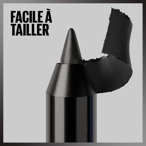 Maybelline New York - Crayon Gel Yeux Effet Tatouage - Waterproof & Tenue 36h - Tattoo Liner - Teinte : Deep Onyx