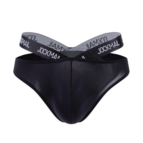 JOCKMAIL Mens Briefs Underwear Sexy Mens Bikini Briefs with Ice Silk Cross Strap Design for Fashion Forward Men2
