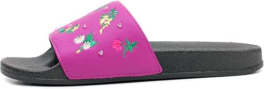 Luckers Girls Tropical Flowers Slide Sandals (Violet dawn, numeric_6)