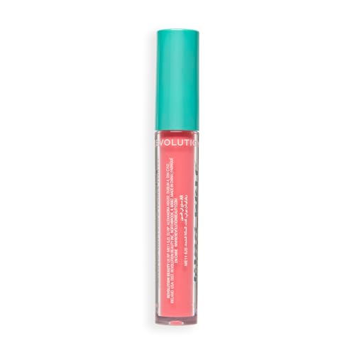 Image of Makeup Revolution Kiss Drip Water Lip Tint 3ml - Peach Fizz | Sheer Buildable Glossy Lip Tint | Hydrating Formula with Shea Butter, Vitamin E & Hyaluronic Acid | Lightweight Dewy Finish