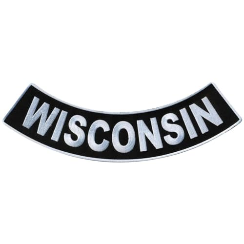 Hot Leathers Wisconsin 12” X 3” Bottom Rocker Patch PPM5097-12 Width x 3 Height Inches