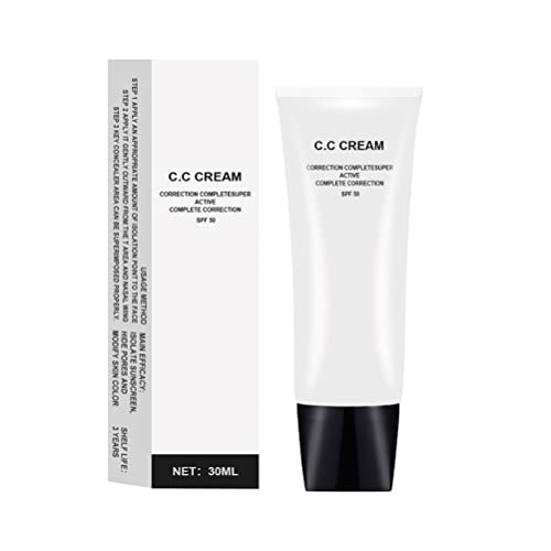 Chrees Crema CC Correctora de Color SPF 43, Base que Ajusta el Tono de la Piel con Hidratación para Mujeres Maduras, Oculta la Pigmentación (Marfil)