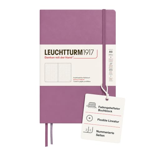 Leuchtturm1917 Leuchtturm Notitieboek Dusty Rose Dotted Medium Hardcover A5 145x210mm