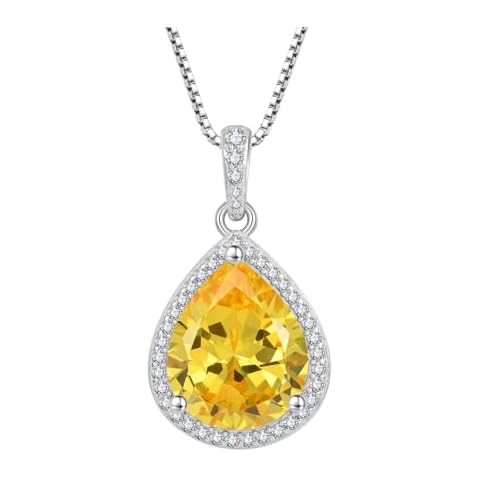 FJ Teardrop Pendant Necklace with Citrine Cover