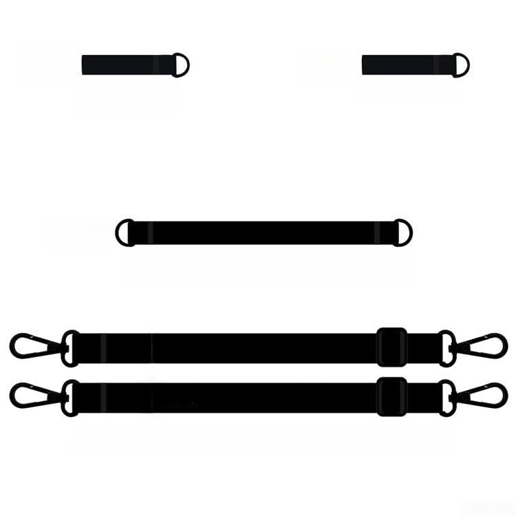 5 Pack Windproof Buckle Fixing Rope for Outdoor Sunshade Umbrella, Anti-Sway Polyester Strap to Prevent Tipping in Strong Winds, Garden Patio Beach Accessory, Black