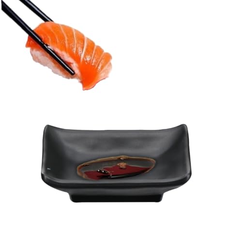 Kit 6 Molheira Japonesa Shoyu Tarê Sushi Melamina Sakura 10cm Restaurante Culinária Oriental Premium