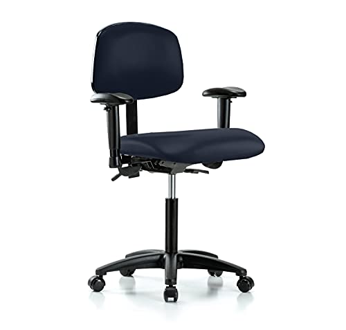 Image of Perch Multi-Task Office Chair with Adjustable Armrests | Medium Bench Height 20-27 inch | Imperial Fabric