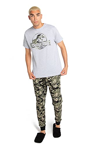 Image of JURASSIC PARK Men's CAMO Pajama Set, Multi, X-Large