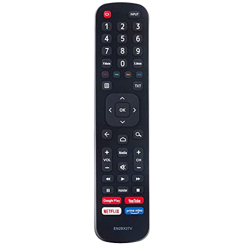 Image of Compatible with VU Smart TV Remote Control EN2BX27V EN2BY27V Model Suitable for 32US 43US LED FHD Android Television Non Voice Command with Streaming Apps for VU LED LCD HD Tv Remote