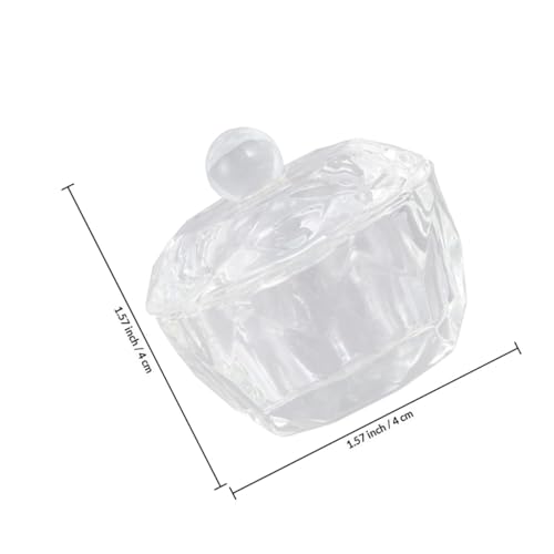 Vasos de cristal para arte de uñas con tapas 2 pzas miniatura 2