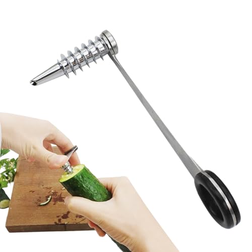 Cortador de mano de la cuchilla espiral - Cortador de patata espiral de acero inoxidable | Cortadores de rábano versátiles sin esfuerzo | Cuchillos en espiral de verduras para verduras