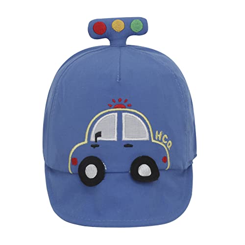 Baby Baseball Hat Infant Cute Car Sun Hat Cotton Breathable Toddler Baseball Cap for Boy Girl 0-18 Months Kids Summer Blue2
