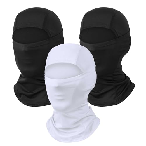 Image of Balaclava Ski Mask 3 Pack Motorcycle Face Mask Shiesty Ski Mask for Men Women Summer Full Face Cover Sun Protection Football