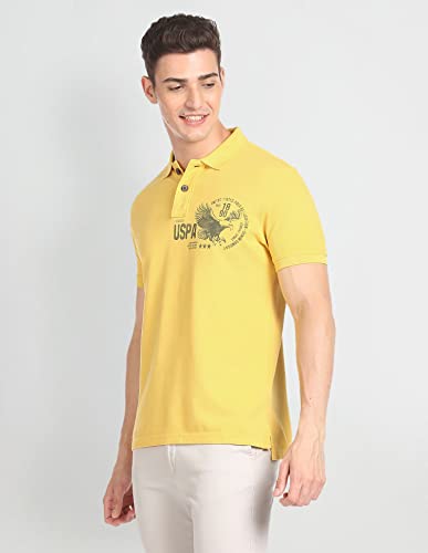 Image of U.S. Polo ASSN. Striped Slim Fit Polo T Shirts for Men - 100% Cotton, Half Sleeves Mens Tshirt