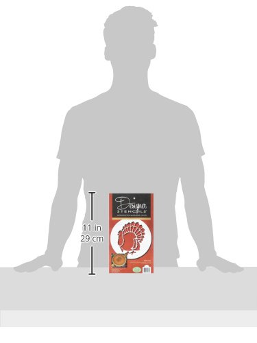 Designer Stencils Thanksgiving Turkey Cake Stencil, Beige/Semi-Transparent #TOP4