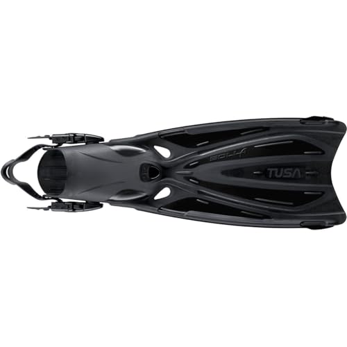 TUSA SF-22 Solla Open Heel Scuba Diving Fins, L-XL Black
