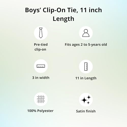 tiemart Boys' Clip-On Neckties for ages 0 to 103