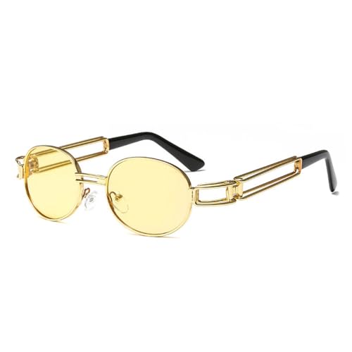 Lunettes de soleil rondes anti-éblouissement monture métal vintage confortable