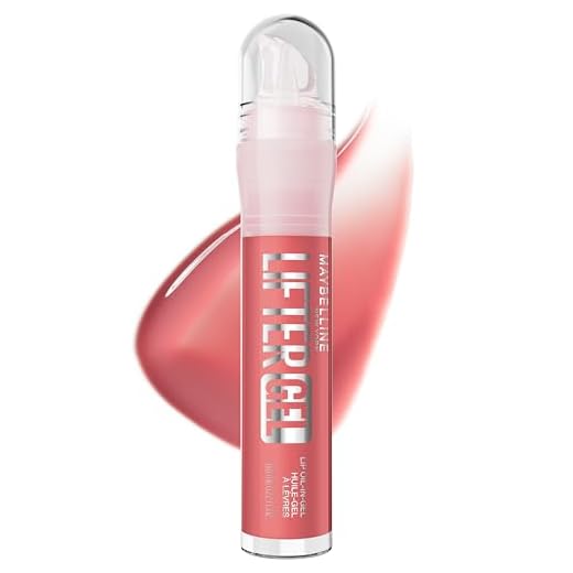 MAYBELLINE Lifter Oil-in-Gel Lip Gloss for Glassy, Bouncy Shine, Hydrating, Tinted Lip Balm and Moisturizer with Hyaluronic Acid and Passionfruit Oil, Strawberry Shake (Mauve Pink)