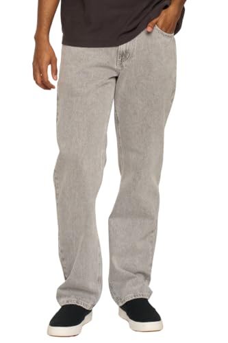 VICTORIOUS Men's Essential Baggy Wide Denim Jeans DL999 Grey 2830