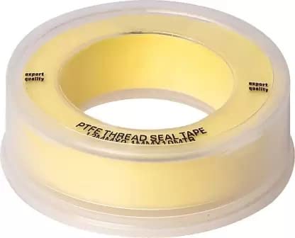 Spazio PTFE Yellow Thread Seal Teflon Tape for Pipe Fittings/Fixing Water Leak, Tap Installation & Wall Flange – Pack of 1
