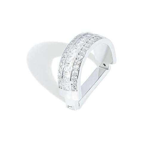 VVCome Men's Classic Cubic Zirconia Tie Clip Cover