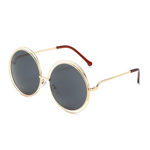Lunettes de soleil rondes surdimensionnées femme tendance verres dégradés UV