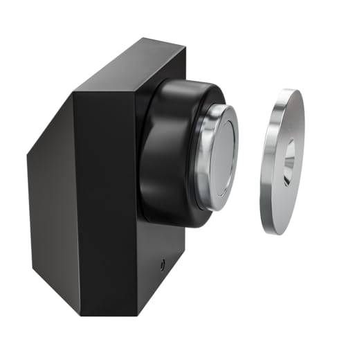 Amig - Magnetischer Türstopper zur Türfeststellung | Bodenmontage | Starker Magnet | Einfache Installation, inklusive Befestigungsmaterial | Edelstahl | Farbe Schwarz | 36 x 38 x 41 mm