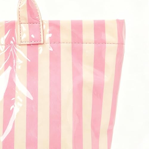 Bolso de playa grande a rayas de mujer - Tote impermeable brillante 7