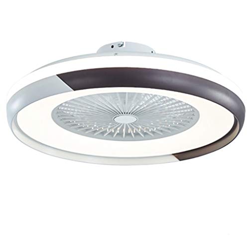 Ventilador de techo con luz LED de 80W y aspas ocultas negro 2