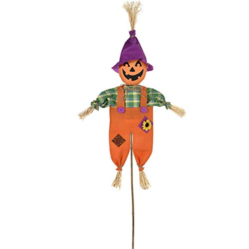Stephanie Imports Set of 2 Themed Halloween Jack-O'-Lantern Scarecrow 48