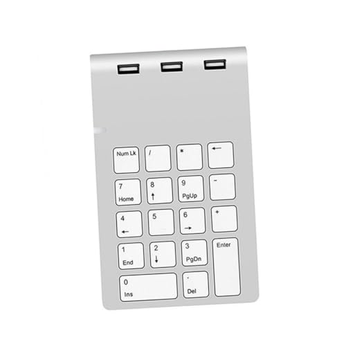 Clavier numérique USB filaire en alliage de zinc argenté, l'élégance de la performance