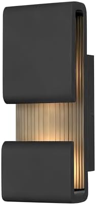 Hinkley Contour 15" 16W Integrated LED Outdoor Small Wall Lantern, Black