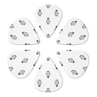 Lot de 6 médiators gris pingouin pour guitare acoustique, guitare électrique, basse, ukulélé – fins, moyens et épais. - Les Beatles, Paul McCartney, John Lennon, RIngo Starr, George Harrison Lot de 6 médiators gris pingouin pour guitare acoustique, guitare électrique, basse, ukulélé - fins, moyens et épais. – Image 4