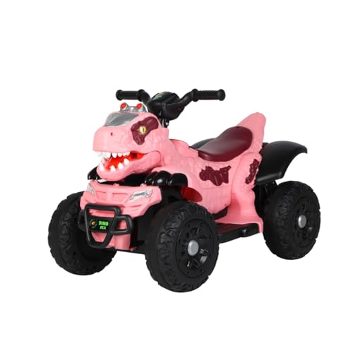 Quadriciclo Elétrico Infantil Marcha Frente/Ré Dino MaxiToys (Rosa)