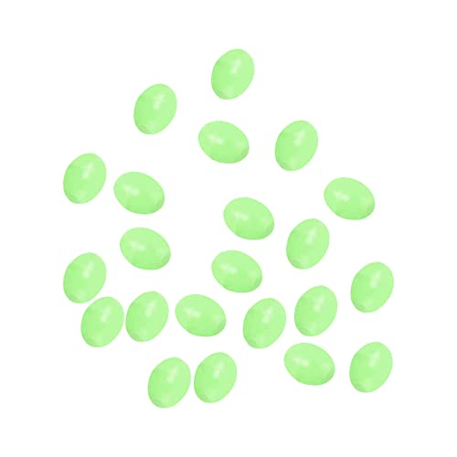 Patikil 12X8Mm Luminous Fishing Beads, 200 Pieces Plastic Glow Fishing Bait Eggs Rig Bead Tackle Tool Oval, Green #TOP27
