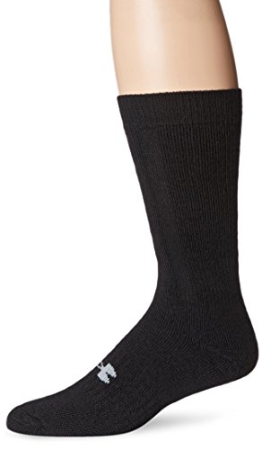 Under Armour Cushion Boot Socks, Black, Large (10-13)