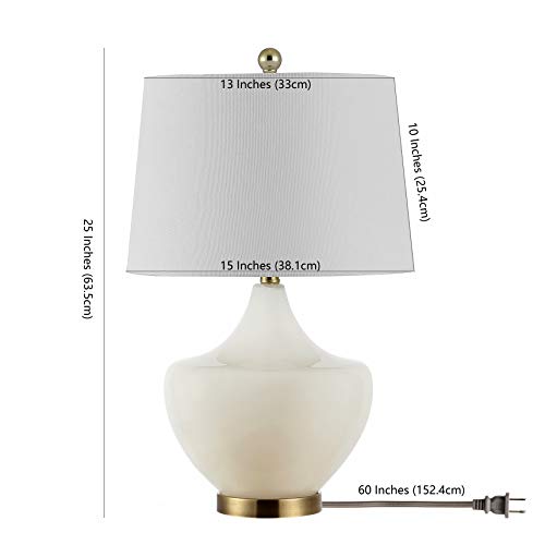 Lámpara de mesa de noche blanca SAFAVIEH 25 pulg miniatura 3