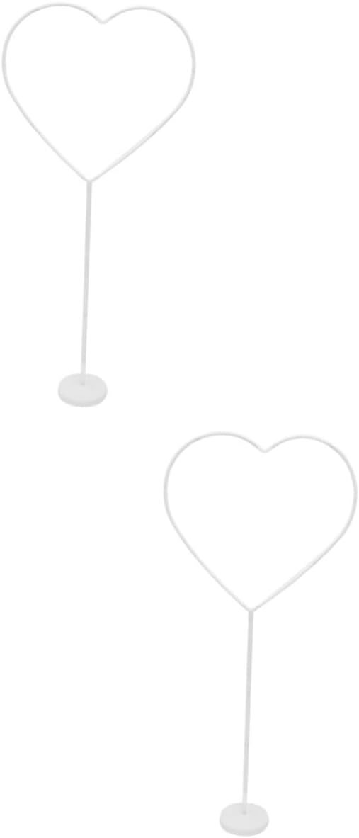 jojofuny 2pcs Air Balloon Stand Heart Shaped Decoration for Birthday Parties Reusable Bracket for Wedding and Holiday Events Easy Installation Material