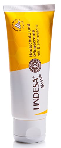 Lindesa Pflegecreme mit Bienenwachs Handcreme Hautschutzcreme PE-Tube 60ml