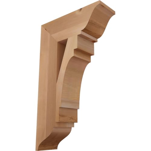 5 1/2"W x 18"D x 30"H Merced Traditional Smooth Bracket, Western Red Cedar