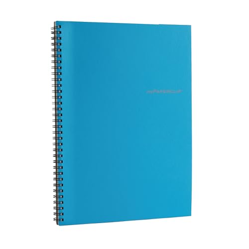 Image of myPAPERCLIP NeoWiro B5 Spiral Unruled Notebook | 160 Pages, 80 GSM, 250 GSM Soft Cover, B5 (6.93 x 9.84 in) | Wiro Bound | Light Blue
