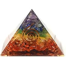 Nilkanth Agate Global 7 Chakra Multi Stone Orgone Crystal Pyramid For Reiki Healing, Vastu Correction, Meditation, Aura Cleaning-B0BGPZJ8MRNAMZ