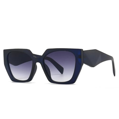 Lunettes de soleil œil de chat rétro bleu-gris UV400 pour femme et homme