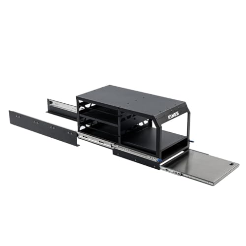 Kings Pantry Slide | Pull-Out Camp Kitchen | in-Built Table | Three Storage Compartments | Inc. Heavy-Duty Mounts + Runners
