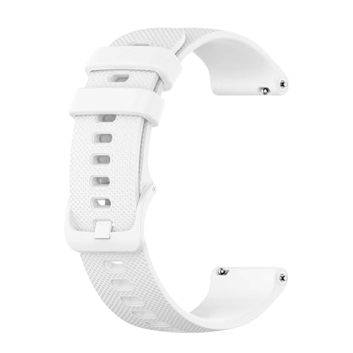 OcioDual Correa Reloj 20mm, Correa Reloj Inteligente, Pulsera Smartwatch Hombre, Correas 20mm para Smartwatch Mujer, Correas para Relojes de Hombre, Pulseras Relojes Inteligentes, Blanco